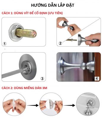 Hướng dẫn sử dụng chặn cửa siêu hít